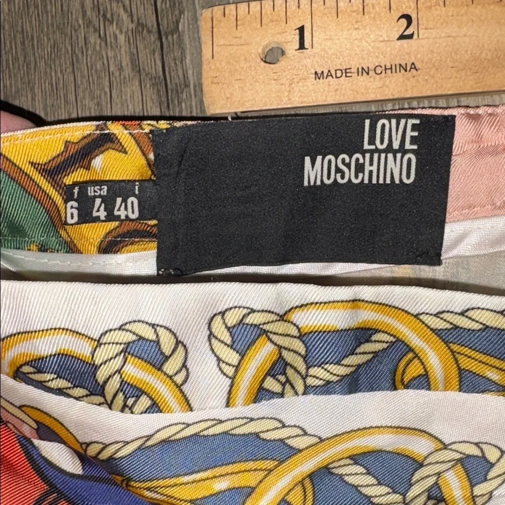Love Moschino Multicolor Printed wrap skirt woman’s size 4 - Picture 5 of 6